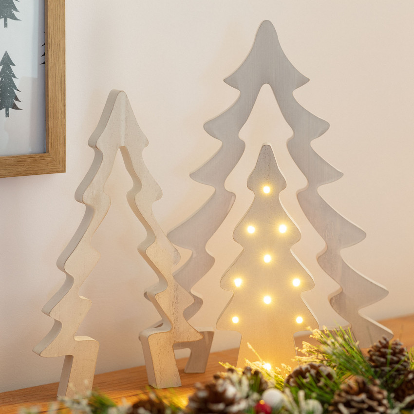 Produkt von LED-Weihnachtsbaum aus Holz mit Batterie Kolm