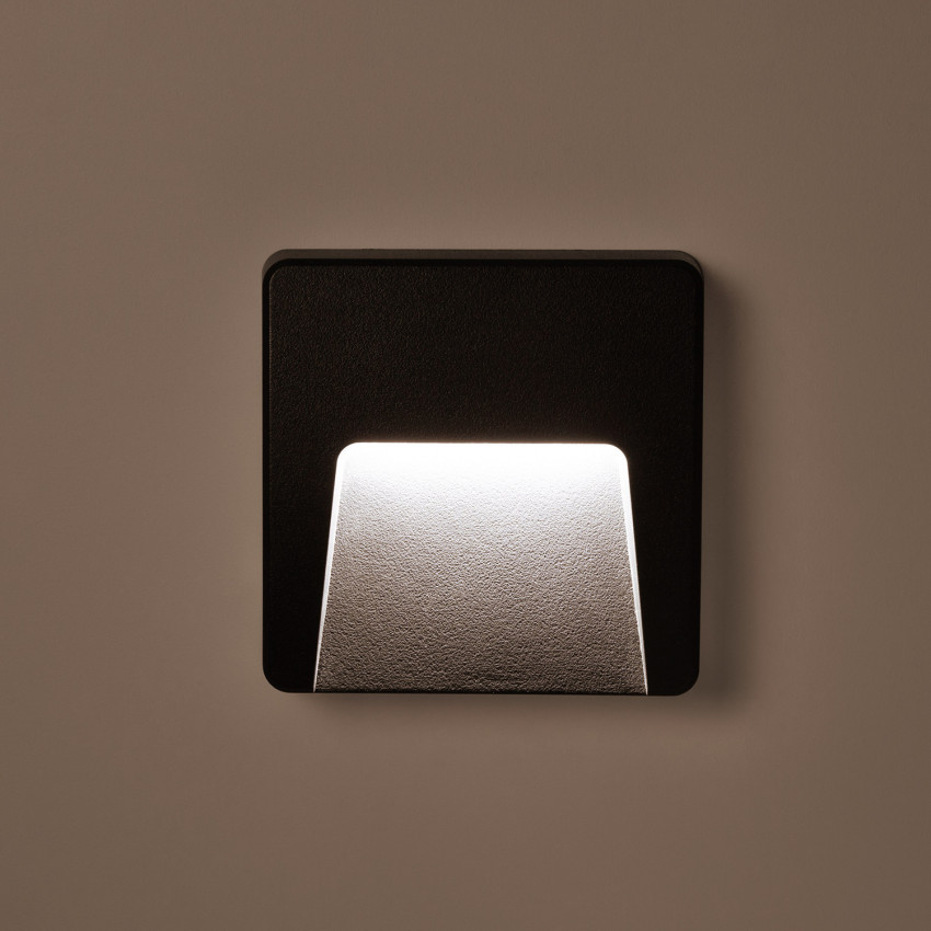 Product of 3W Dag Square Surface Outdoor LED Wall Light in Black