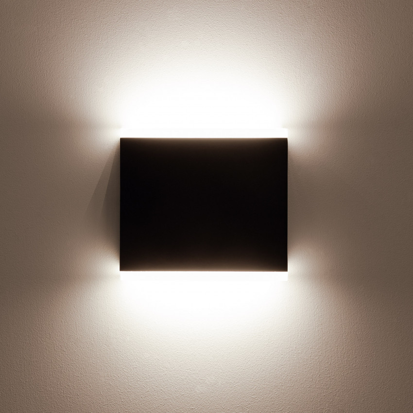 Product van Wandlamp Outdoor  LED 6W Dubbelzijdig Verlichting  Vierkant Zwart Orus