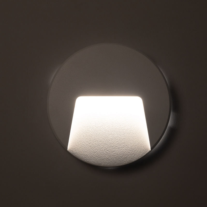 Product of 3W Nilsa Round Surface Outdoor LED Wall Light in White