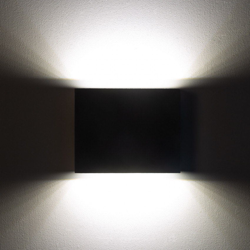 Product van Wandlamp Outdoor LED 6W  Dubbelzijdige Verlichting Vierkant Zwart Kaysa 