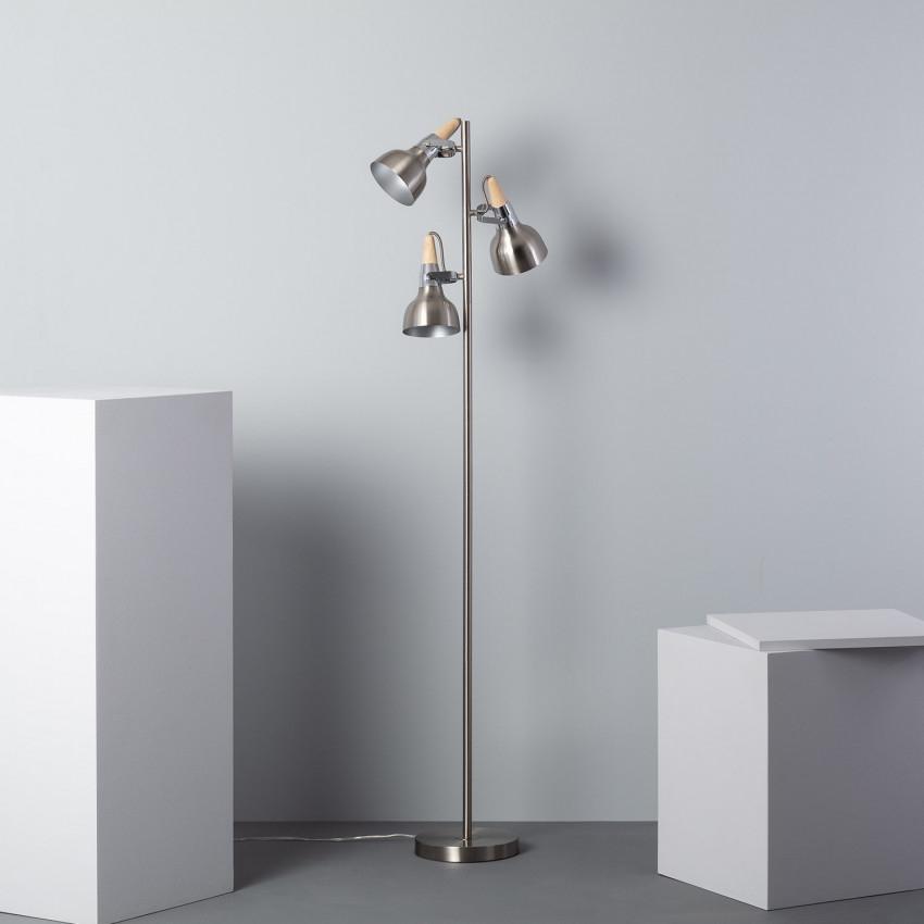 Product of Silver Emer Floor Lamp with 3x Spotlights
