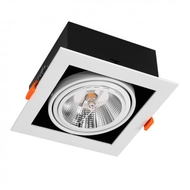 LED-Downlight Strahler 12W Schwenkbar Kardan Eckig AR111 Schnitt 165x165 mm