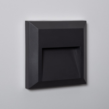 1W Byron Square Surface Outdoor LED Wall Light in Black
