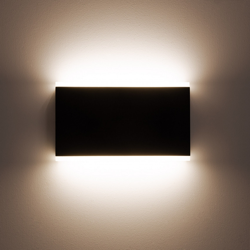 Produkt od Venkovní Nástěnné LED Svítidlo 10W Obdelníkové Oboustranné Osvětlení Černé Hera 