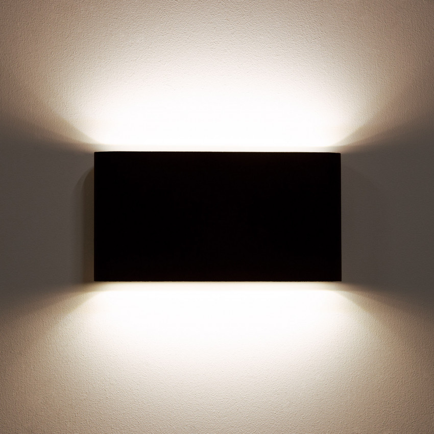 Product van Wandlamp Outdoor LED 12W Dubbelzijdig Verlichting  Black Rechthoekig Einar