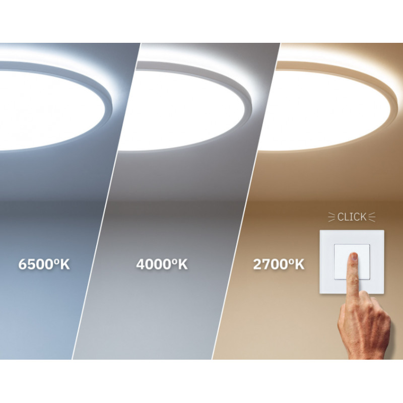 Product of Round 12W LED Surface Panel SwitchCCT Selectable Ø 170mm