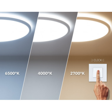 Product of Placa LED 12W CCT Seleccionable con Mando Circular SuperSlim Regulable Corte Ø 155 mm