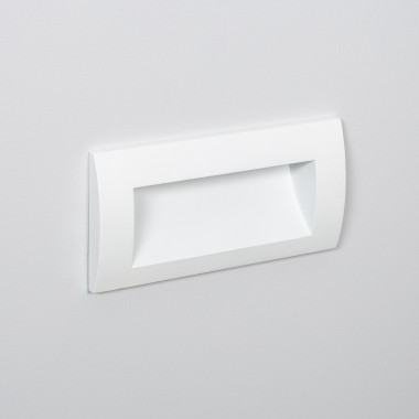 4W Elin Outdoor Rectangular Recessed LED Wall Light in White