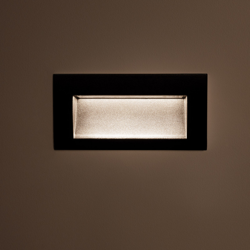 Product of 4W Elin Outdoor Rectangular Recessed Black LED Wall Light