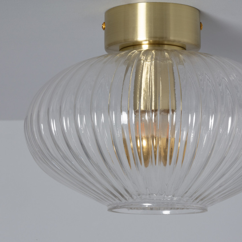 Product van Plafondlamp Metaal en Glas Prometeo