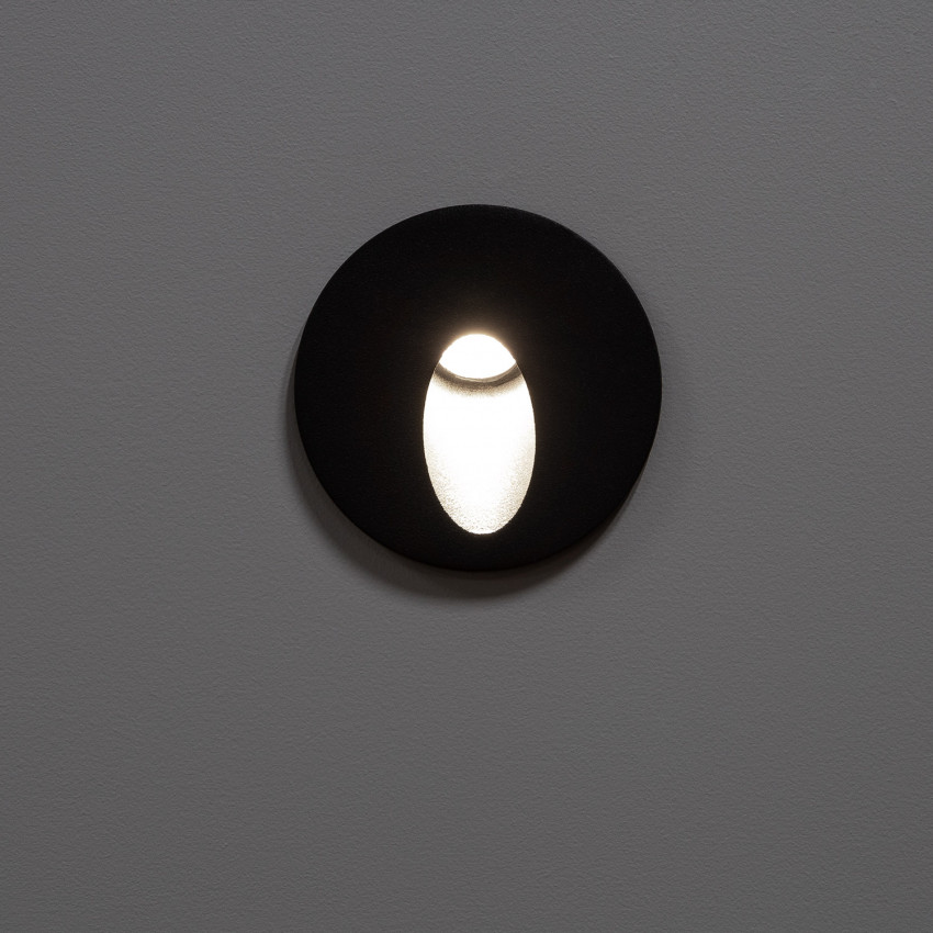 Product of 3W Boiler Recessed Round Outdoor LED Wall Light in Grey 