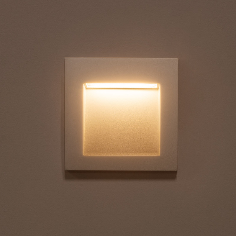 Product of 4W Leif Outdoor Square Recessed LED Wall Light in White