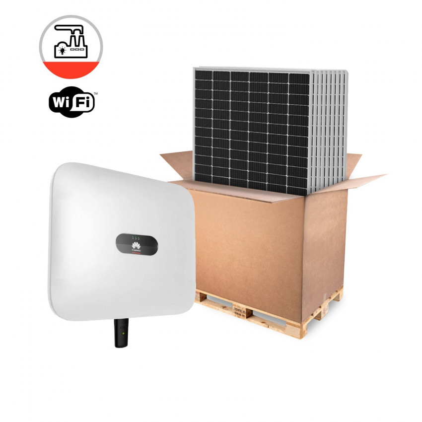 Produkt von Solar Kit Hybrid HUAWEI Industrie kompatibel mit Batterie LG Dreiphasig 8-10 kW Panel RISEN