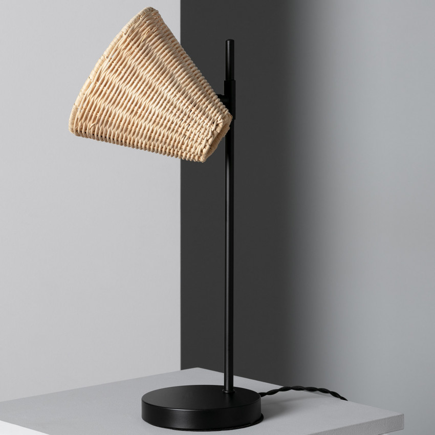 Product of Cesto Metal & Ratán Table Lamp 