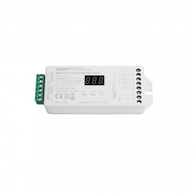 Produit de Controleur Variateur LED DL-X DALI 5 en 1 DT8 pour ruban Monochrome/CCT/RGB/RGBW/RGBWW 12/24V DC MiBoxer