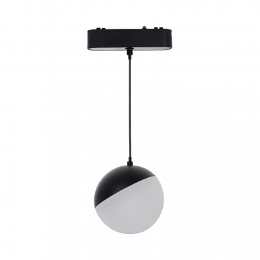 Product van Magneet Rail Hanglamp LED  Enkelfase 25mm Super Slim 10W 48V CRI90 Zwart Ø100 mm