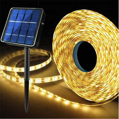 5m 3V DC 30LED/m Outdoor Solar LED Strip IP65 8mm Wide Cut at Every 3cm