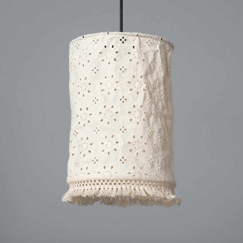 Product of Otomi Fringed Cotton Pendant Lamp 