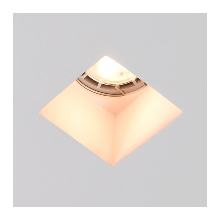 Produkt von LED-Downlightring für Gips/Gipsplatten Integration Eckig für Glühbirne GU10 / GU5.3 Schnitt 123x123 mm UGR17
