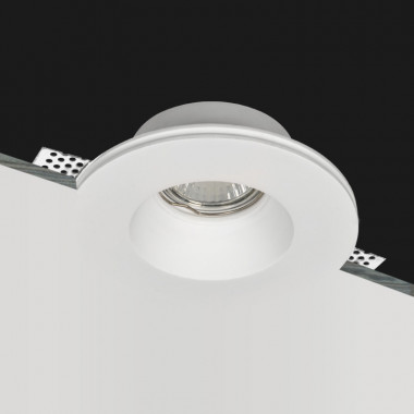 Produit de Collerette Downlight Intégration Plâtre/Pladur Ronde pour Ampoule LED GU10/GU5.3 Coupe Ø133 mm UGR17