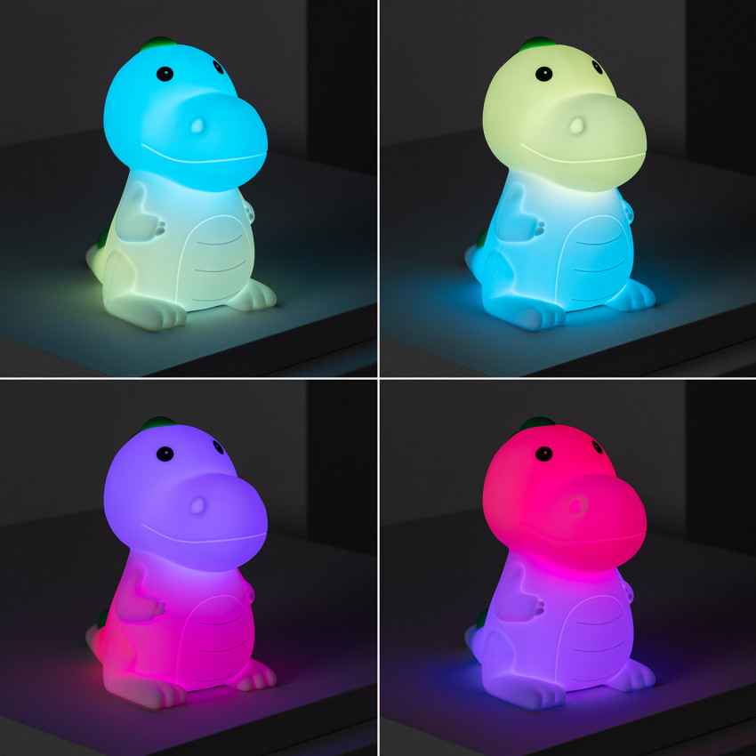 Produkt od Dětská Noční LED Lampička Dinosaurus Silikonová RGB s Dobíjecí Baterií