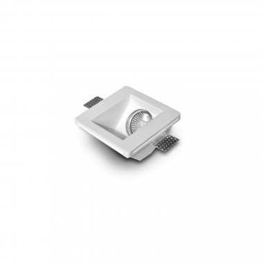 Collerette Downlight Intégration Plâtre/Pladur Carrée Accent pour Ampoule LED GU10/GU5.3 Coupe 123x123 mm UGR17