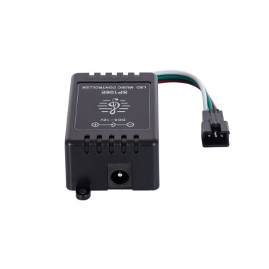 Product van Controller Regelaar Muziek LED Strip RGB Digital SPI 5-12V DC  met IR Afstandsbediening