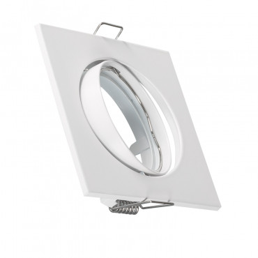 Product Square Tilting Downlight Frame for a GU10/GU5.3 LED Bulb Cut Ø 72 mm
