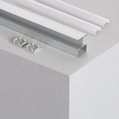 Produkt von Aluminiumprofil Ablage mit Durchgehender Abdeckung für LED-Streifen bis zu 12 mm