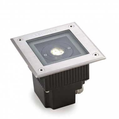 Venkovní Vestavný LED Reflektor Gea Power Led Čtvercové/Pozemní IP67 6W LEDS-C4 55-9723-CA-CL