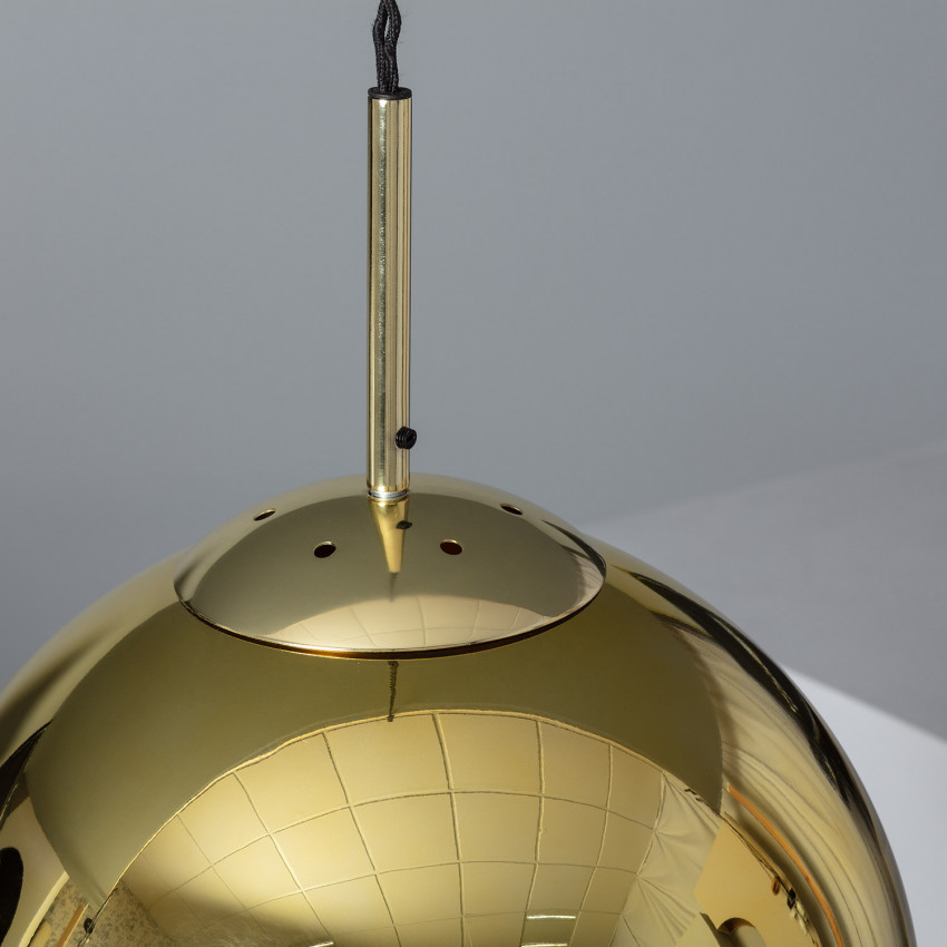 Product of Yelitza Gold Metal & Glass Pendant Lamp