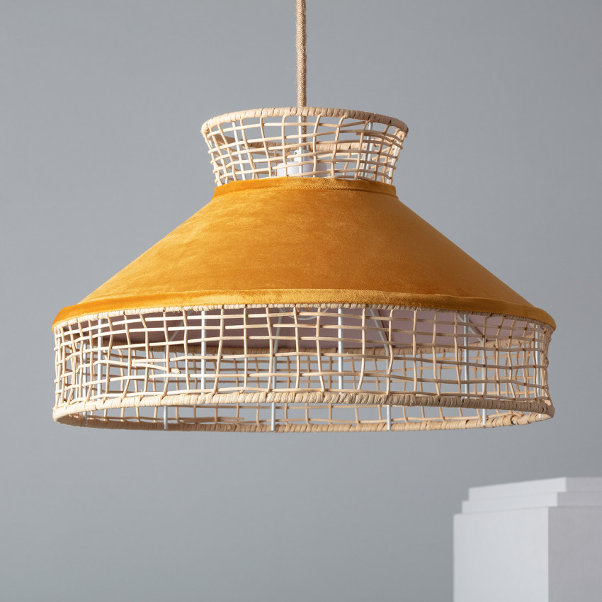 Product of Longoria Rattan & Fabric Pendant Lamp