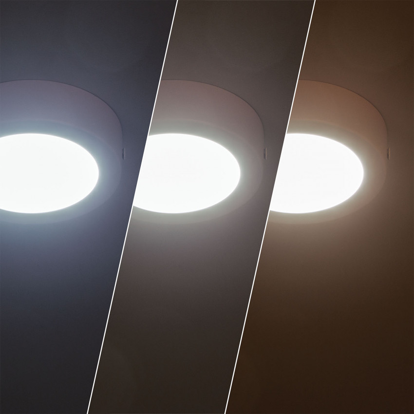 Product van Plafondlamp LED 6W Rond Slim CCT Ø110 mm Galán  Selecteerbaar SwitchDimm