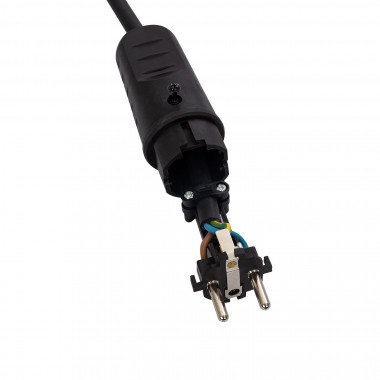 Stecker Typ 23 230V/16A/P+N+E IP55 schwarz - Stromverteilungen und