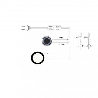 Interrupteur sans contact encastrable ou applique pour ruban LED