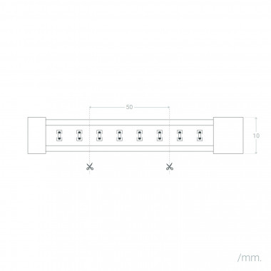 Stecker für COB + SMD-LED-Streifen - 8mm - 10mm - IP65