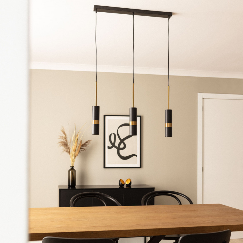 Product of Lumen Three Spotlight Metal Pendant Lamp
