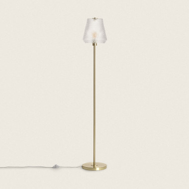 Stiklu Metal & Glass Floor Lamp