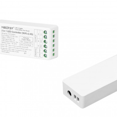 Product van Controller  Wifi LED Monocolor/CCT 12/24V DC MiBoxer FUT035W+ Compatibel met drukknop