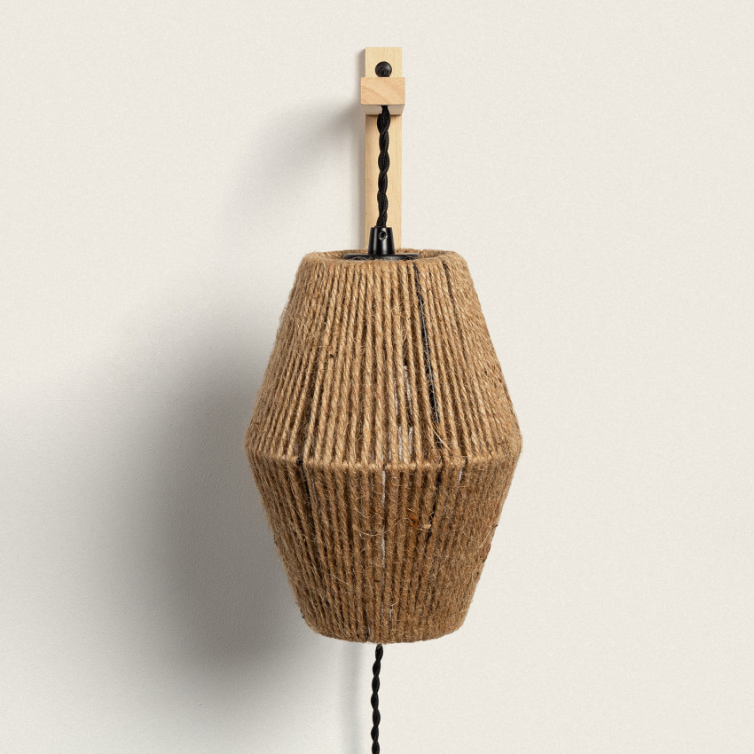 Produkt od Nástěnná Lampa ze Dřeva a Lana Ikal