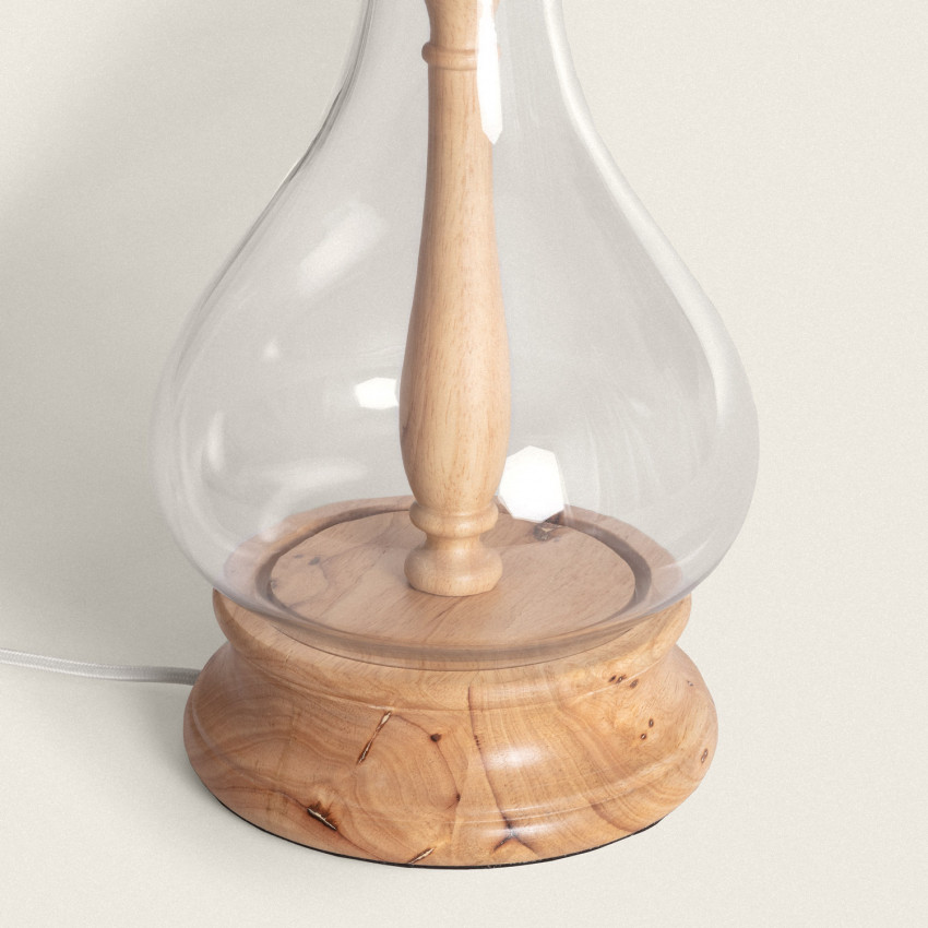 Produkt od Stolní Lampa ze Dřeva a Skla Kofin