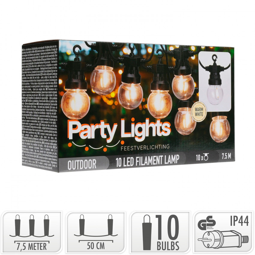 Produkt von LED-Girlande Außen mit 10 Glühbirnen Calderona 7.5m