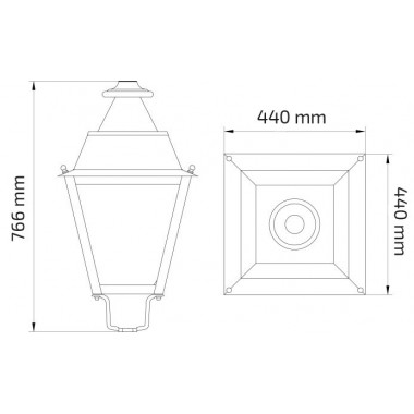 Produkt od LED Svítidlo 60W pro Veřejné Osvětlení Amber Villa LUMILEDS PHILIPS Xitanium Stmívatelné 1-10V