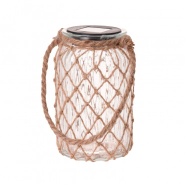 Lampe à Poser LED 3W Portable Cuir Et Métal Avec Batterie USB Rechargeable Nhalma Marron Clair