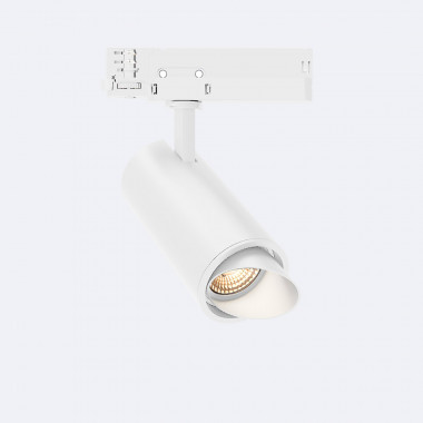 Spot LED Fasano Cylindre Biseau 20W pour Rail Triphasé No Flicker Dimmable Blanc
