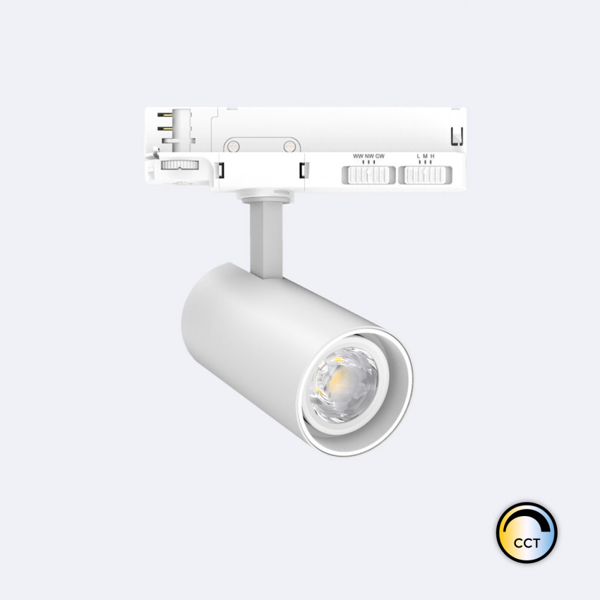 Product of 20W Fasano No Flicker Dimmable CCT LED Spotlight for Three Circuit Track in White 