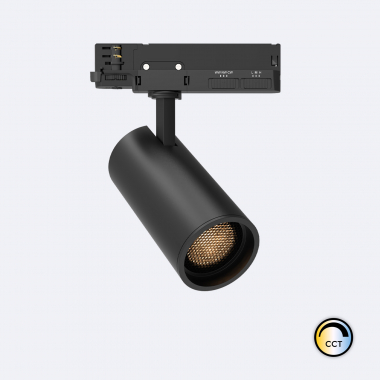 Spot LED Fasano Anti-éblouissement 20W CCT pour Rail Triphasé No Flicker Dimmable Noir