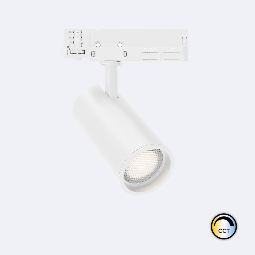 Produit de Spot LED Fasano Anti-éblouissement 20W CCT pour Rail Triphasé No Flicker Dimmable Blanc