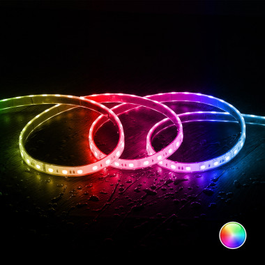 Product of 5m 24V DC RGB Submersible LED Strip 12mm Wide cut at Every 10cm IP68